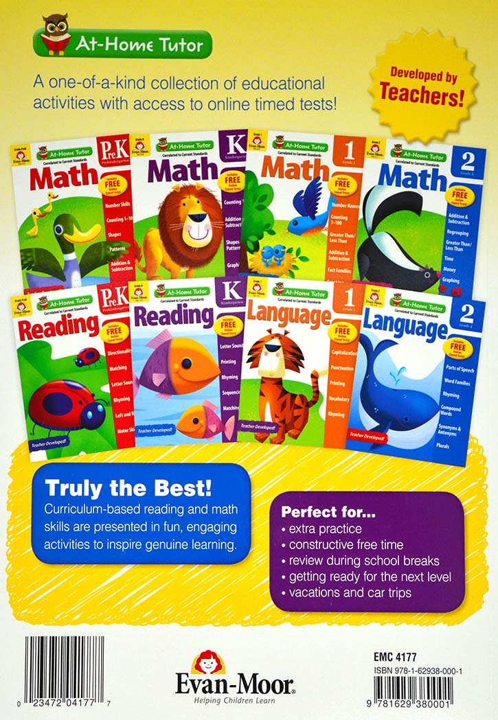 At Home Tutor Reading, Grade Pre-K