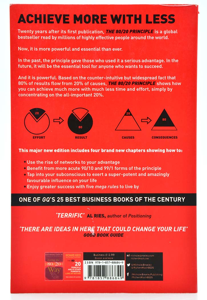 The 80/20 Principle: The Secret to Achieving More with Less