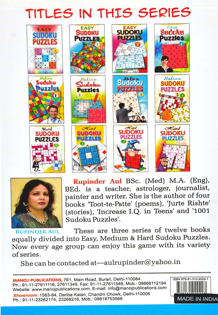 Easy SUDOKU PUZZLES -1