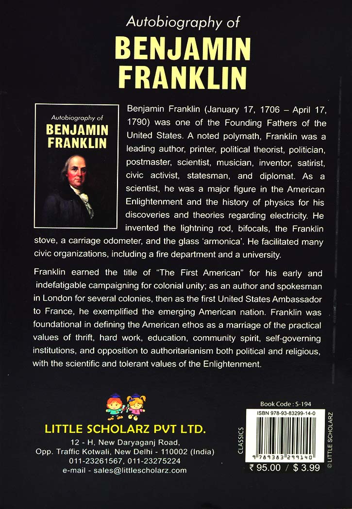 The Autobiography of Benjamin Franklin