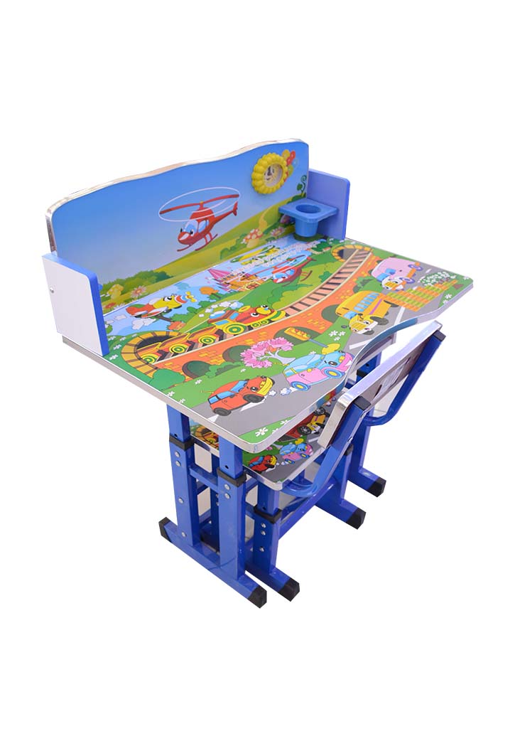 طاولة دراسة مع كرسي اطفال Education Table With Chair - Transportation