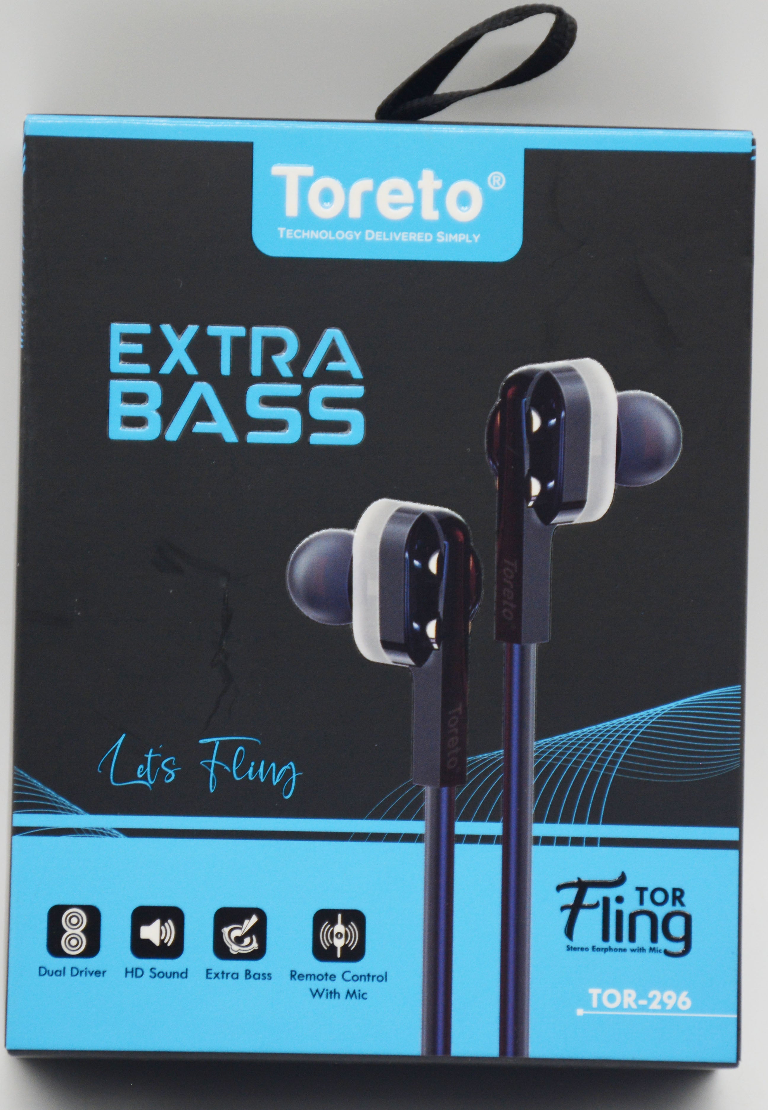سماعات راس سلكية - توريتو TORETO DUAL DRIVER FLING EARPHONE TOR-296