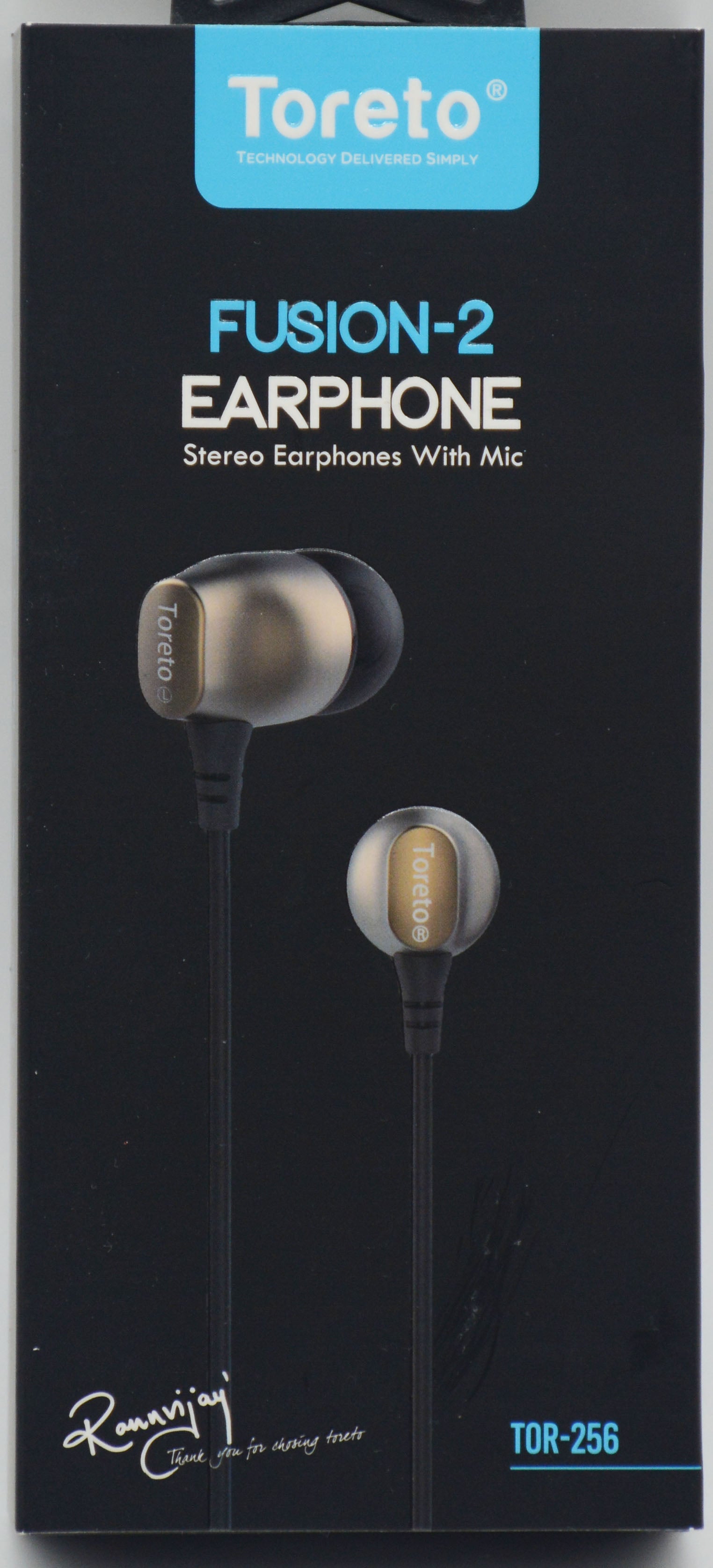 سماعات راس - توريتو . TORETO EARPHONE W/MIC FUSION-2 TOR-256