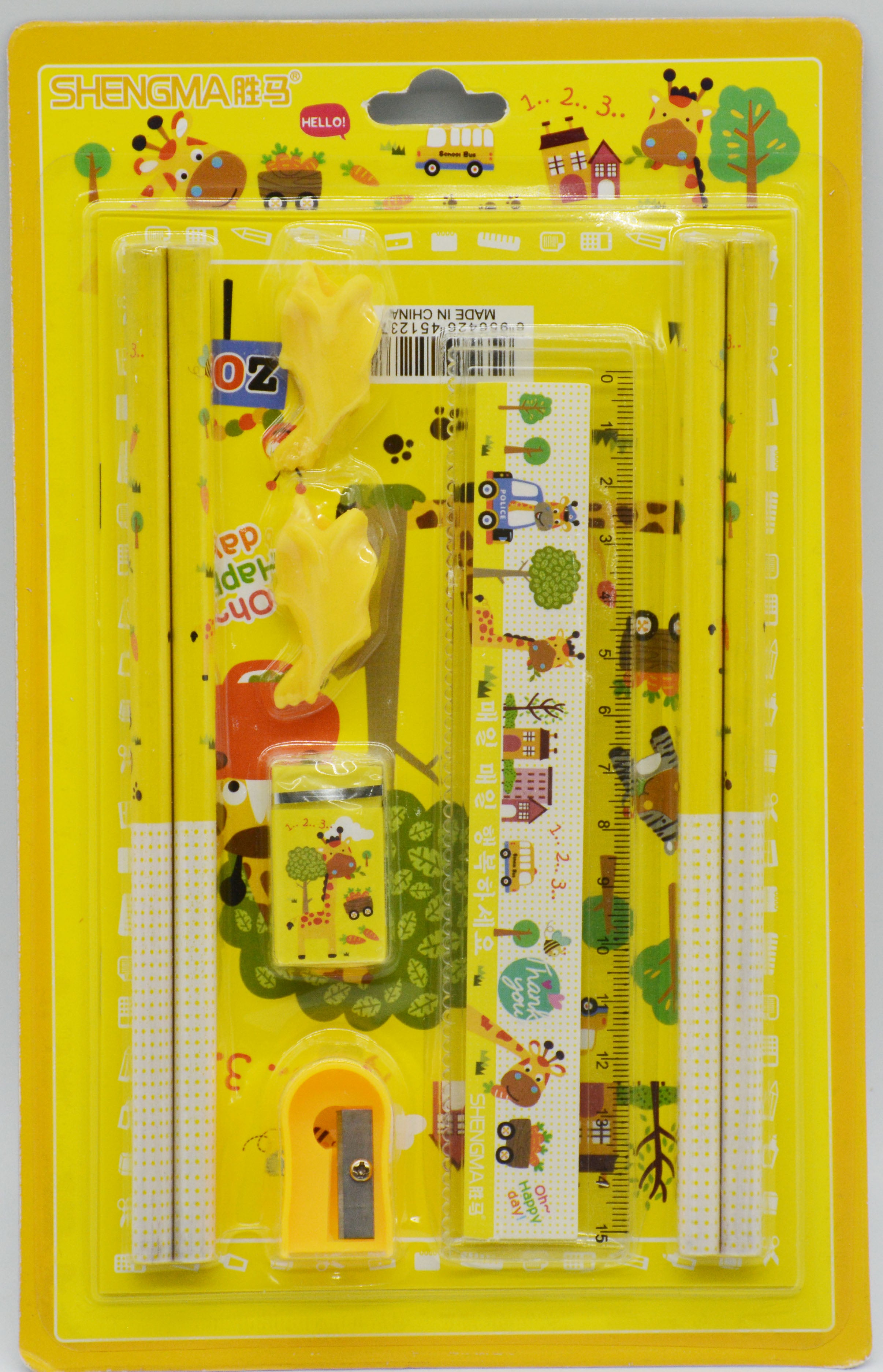 SHENGMA STATIONERY SET 10PCS/PKT ASSTD