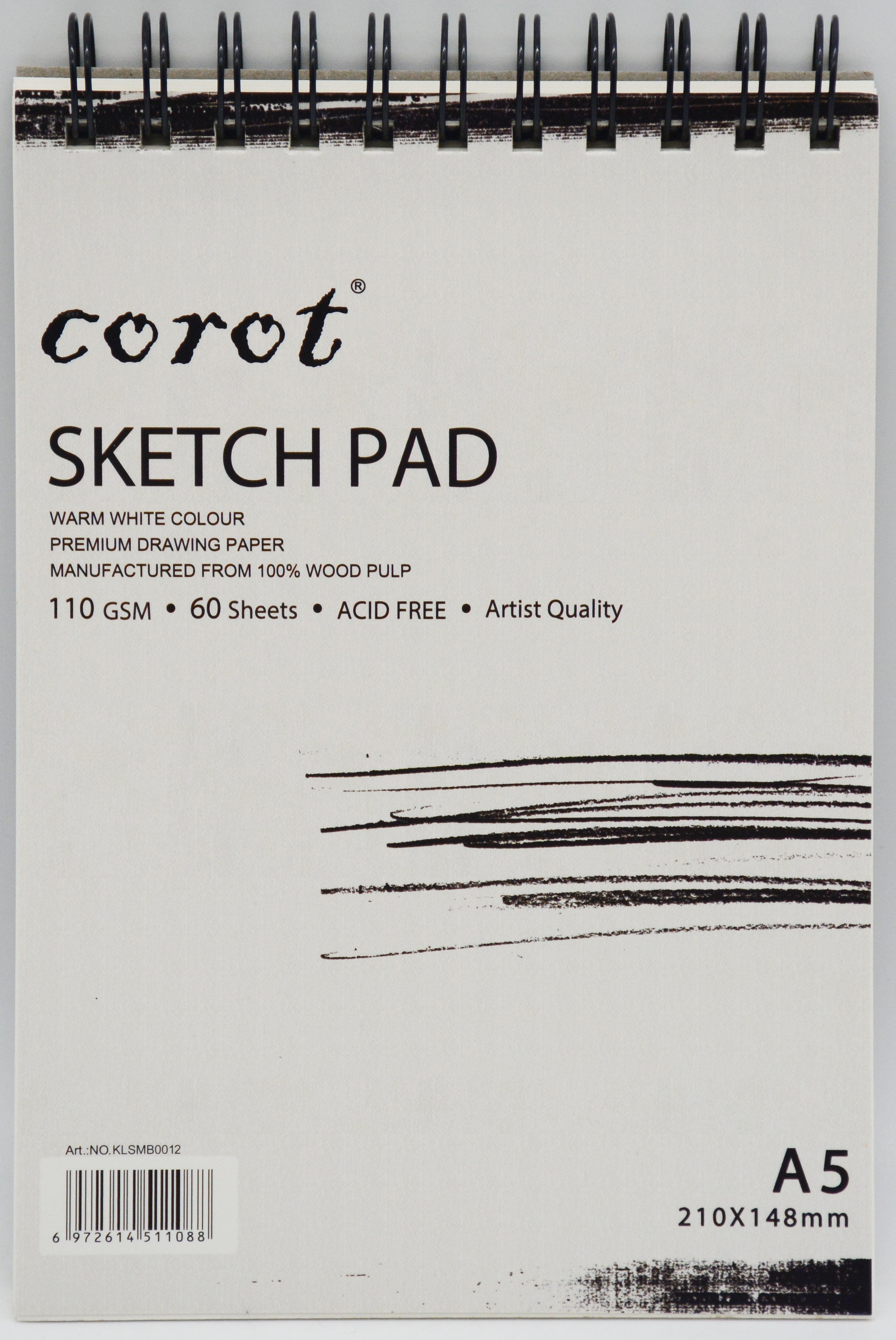 BIANYO COROT SPIRAL SKETCH PAD 110GSM 60SH A5 A5 دفتر رسم سلك 110غرام 60 ورقة