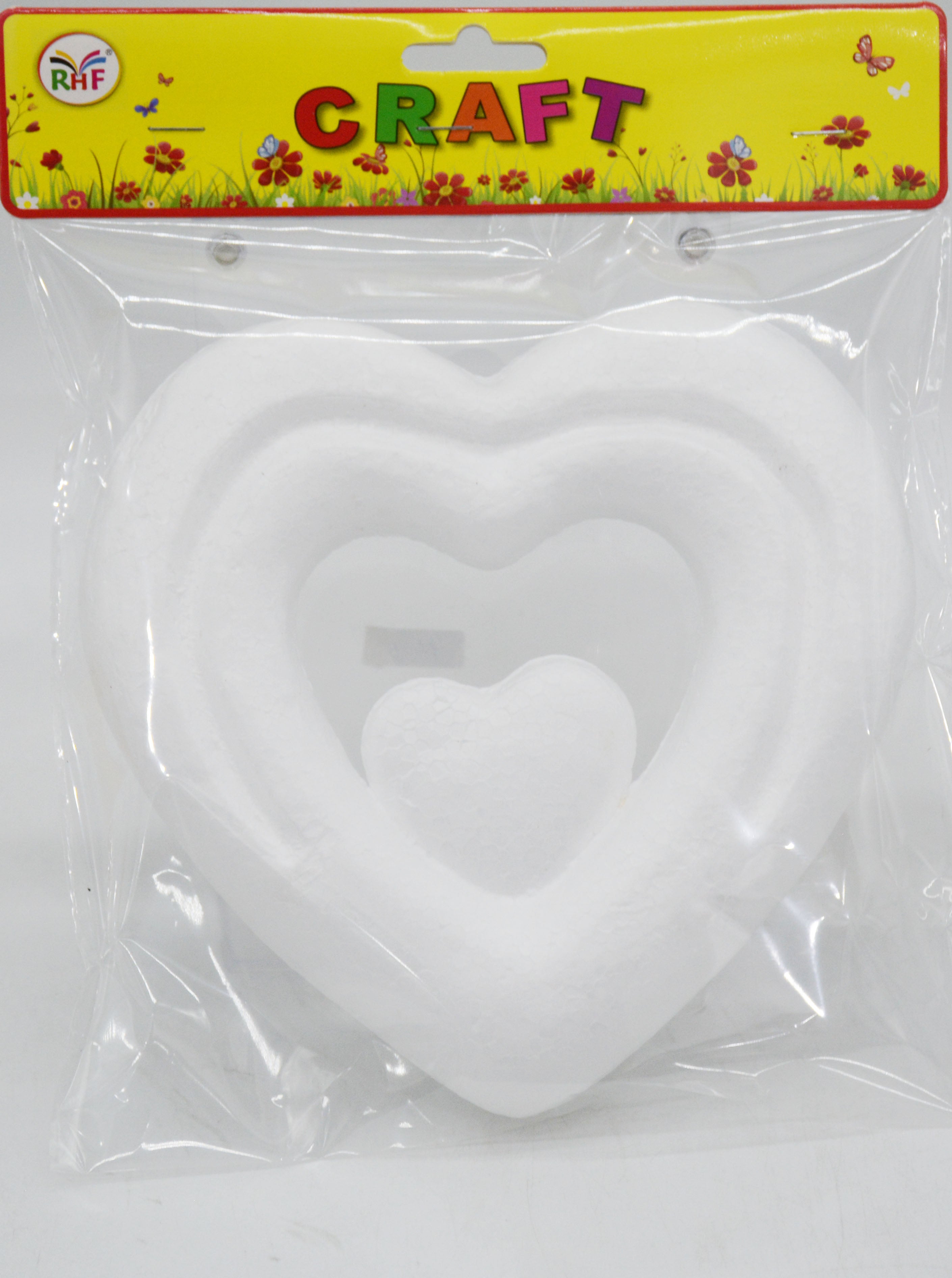 RHF CRAFT THERMACOLE/FOAM HEART SHAPE 16CM