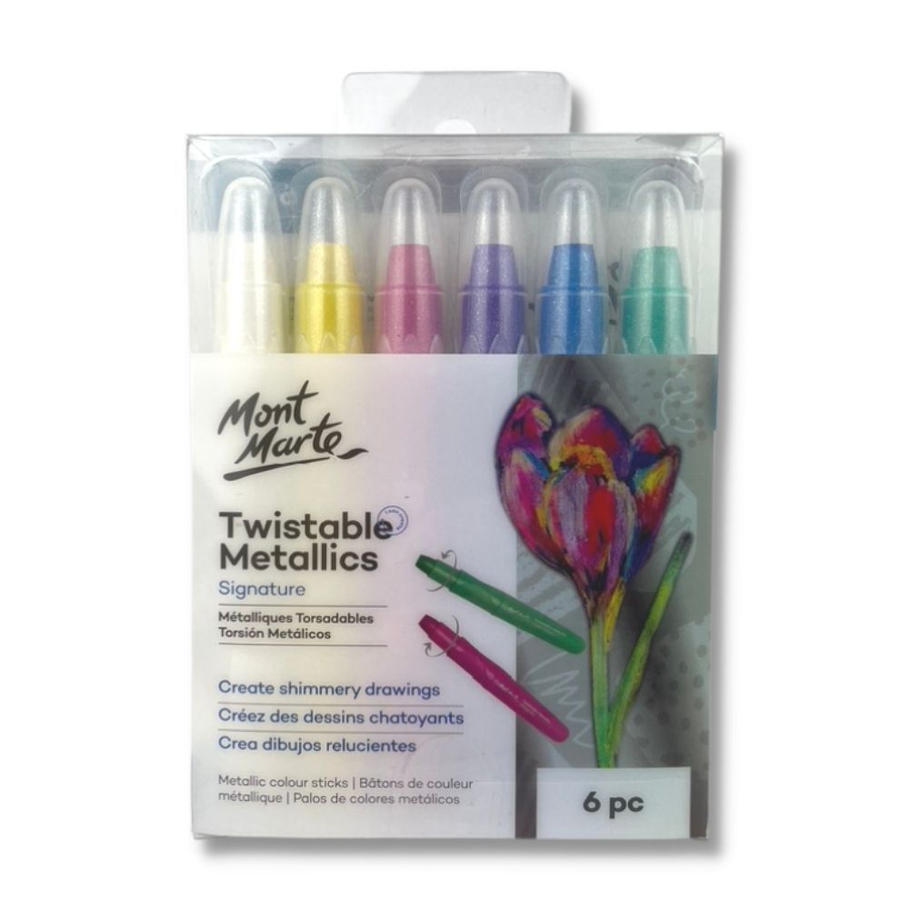 MONT MARTE SIGNATURE TWISTABLE METALICS MARKER 6PCS PKT
