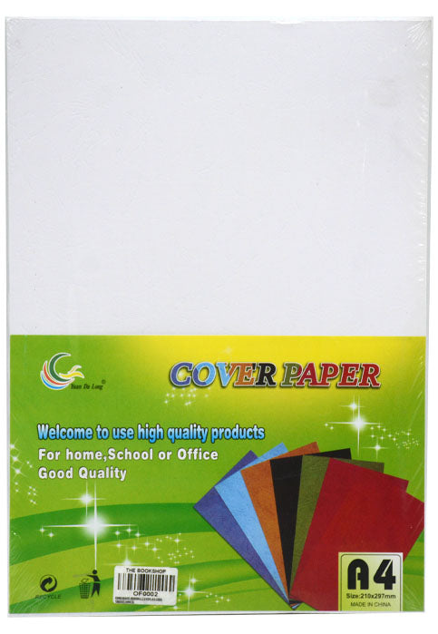 EMBOSSED BINDING COVER A4 230G 100SHT-WHITE