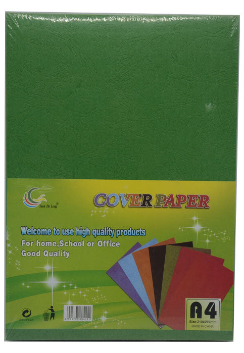EMBOSSED BINDING COVER A4 230G 100SHT-GREEN