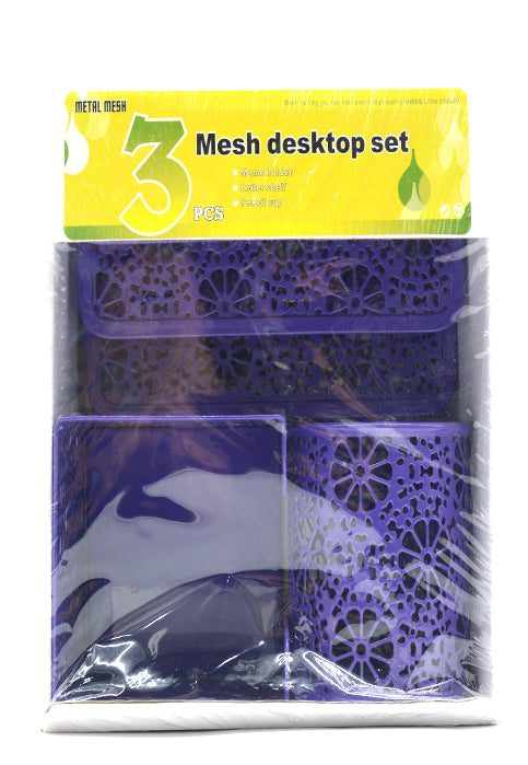 METAL MESH DESKTOP 3PCS SET-PURPLE