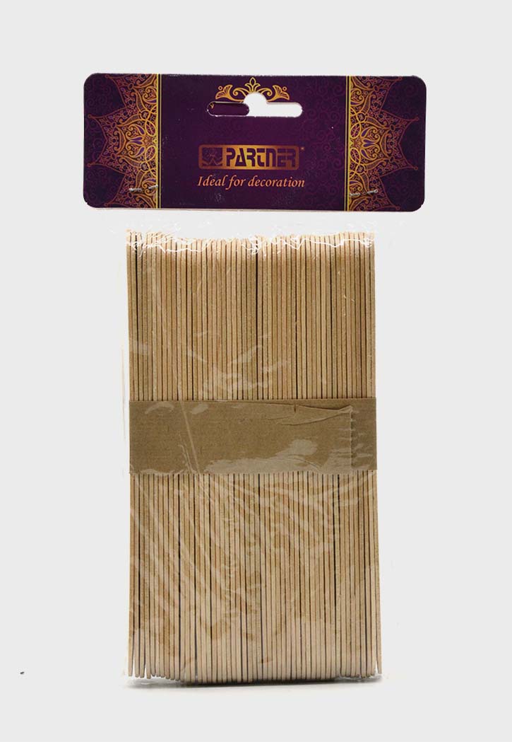 PARTNER CRAFT WOODEN STICKS PLAIN BIG 50PCS/PKT 150MM