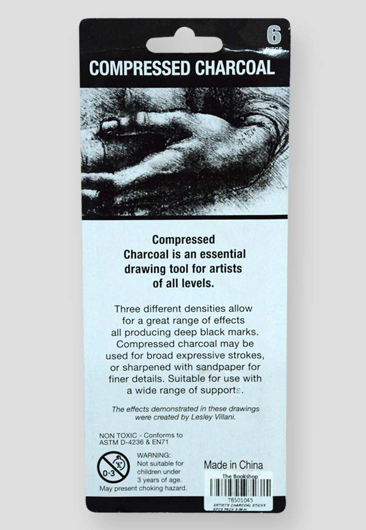 Pencils Compressed Charcoal Sticks 6PCS Set