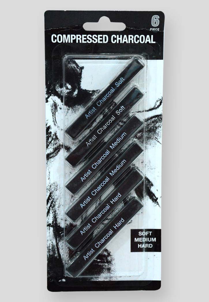 Pencils Compressed Charcoal Sticks 6PCS Set