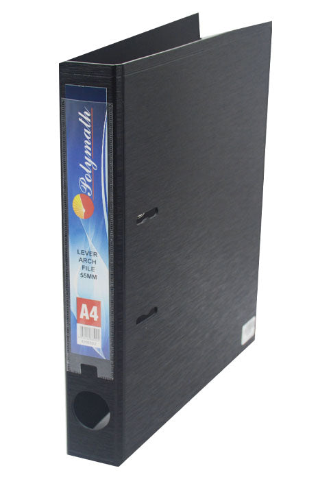 ملف بلاستيكي _ 2 ح- اسود POLYMATH PP LEVER ARCH FILE 55MM BLACK