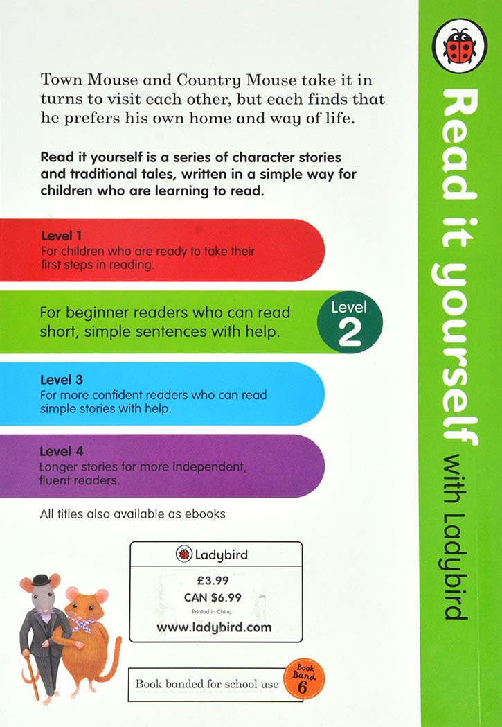 Ladybird Picture Books - Town Mouse And Country Mouse Level 2