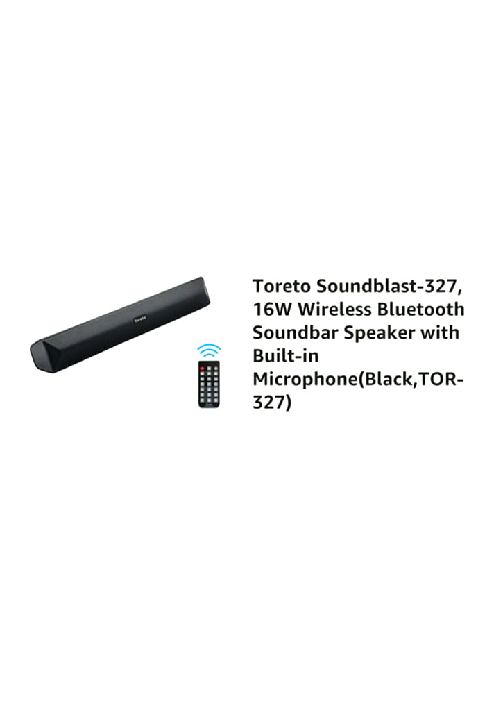 TORETO WIRELESS SOUNDBAR W/REMOTE SOUND BLAST TOR-327