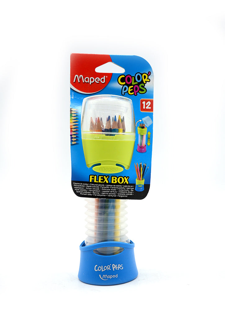 علبة اقلام رصاص ملونة - علبة مرنة MAPED COLOR PEPS 12COL SET FLEX BOX