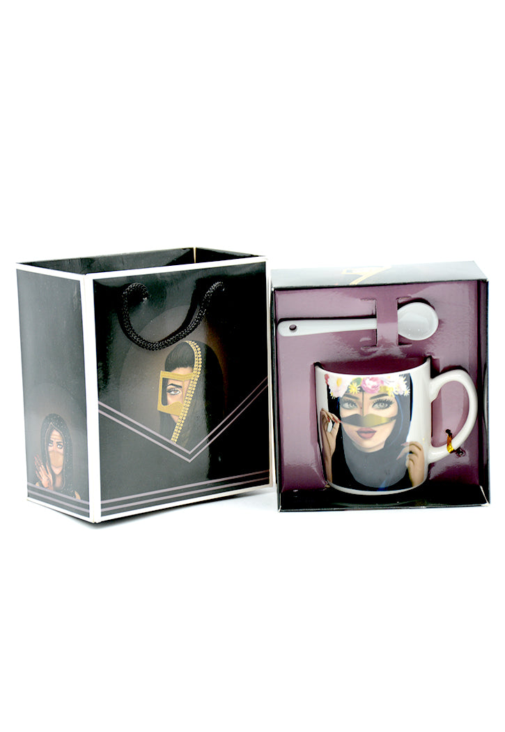 CERAMIC MUG W/SPOON 23080