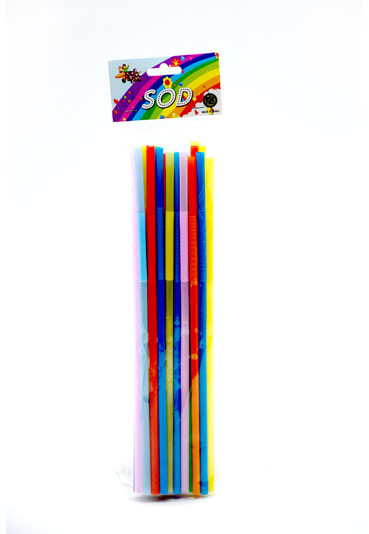 SOS PLASTIC STRAW 24PCS ASSTD