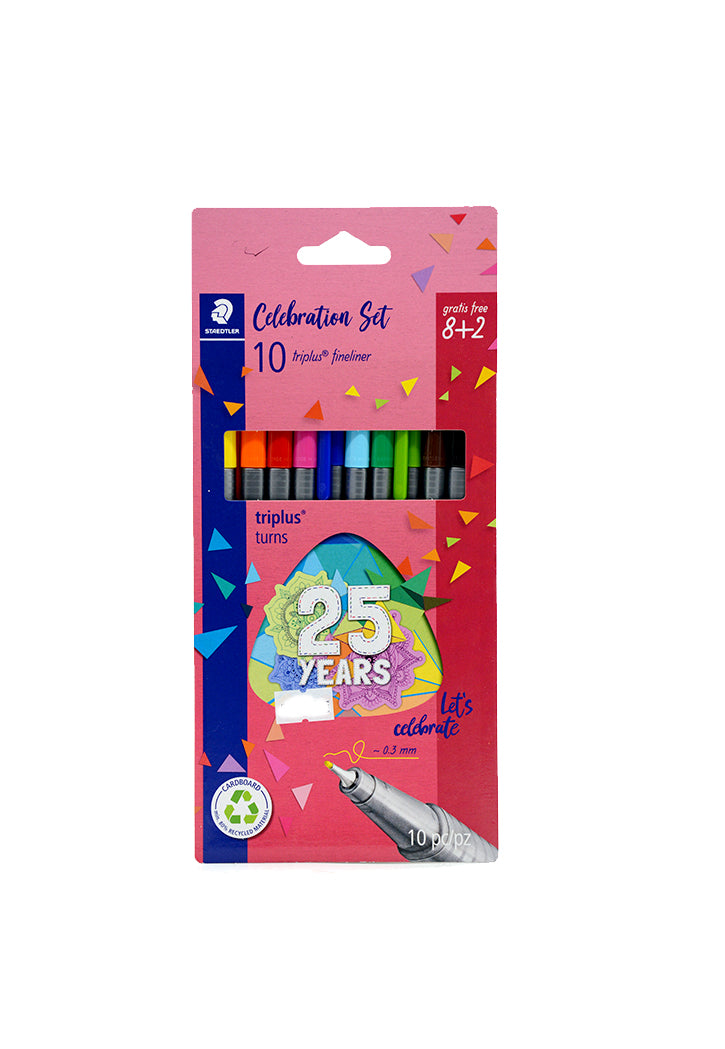 STAEDTLER 10COL TRIPLUS FINELINER ANNIVERSARY 0.3MM