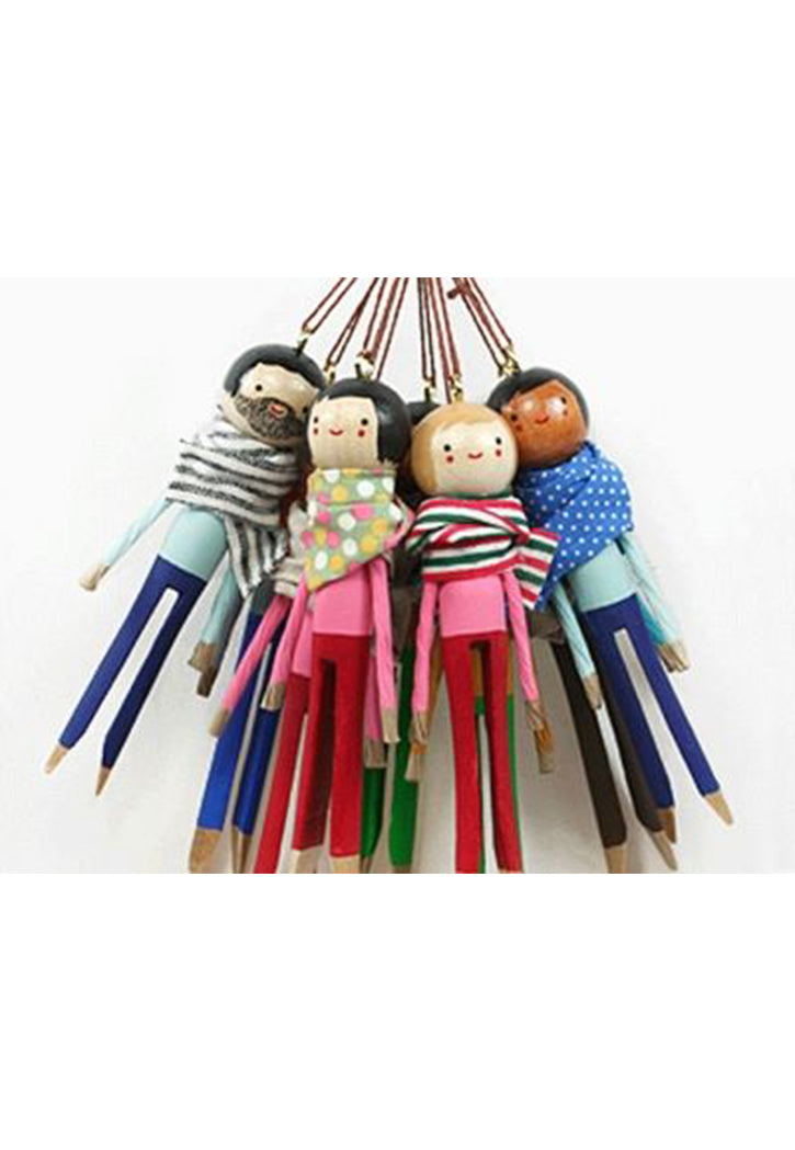 CRAFT COLOR WOODEN DOLLY PEGS