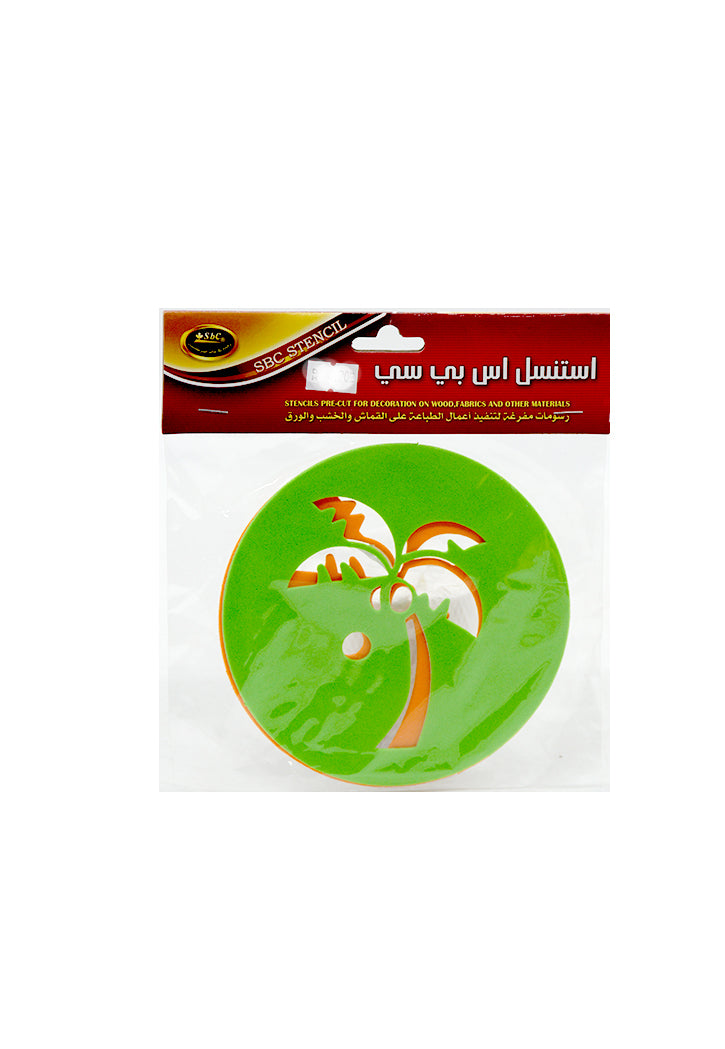 SBC STENCIL TREE SHAPE W/STICKER