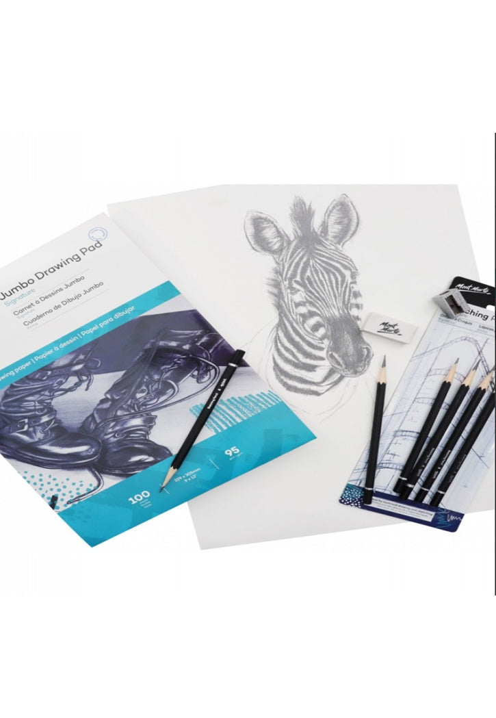 MONT MARTE SIGNATURE JUMBO DRAWING PAD 100SHT 95GSM 9X12"