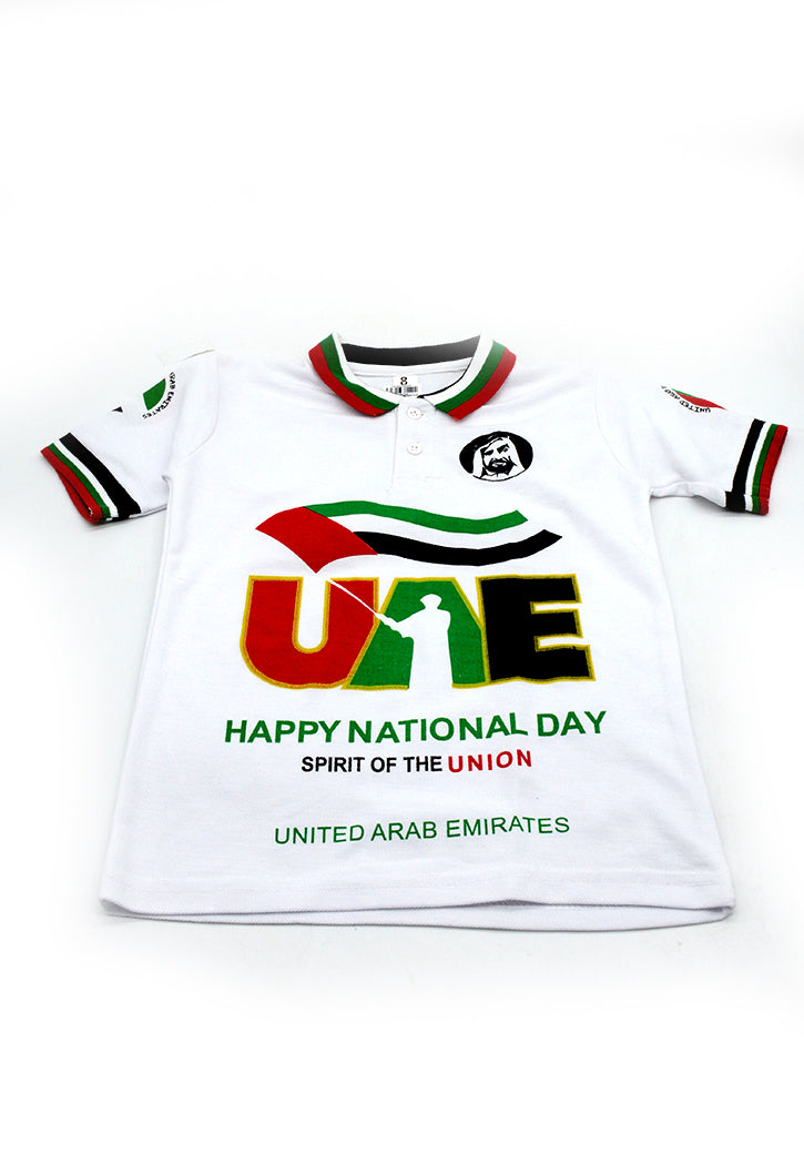 تيشيرت علم الامارات UAE NATIONAL DAY POLO SHIRT W/ SHK. ZAYED & LIVE UNITED ASSTD