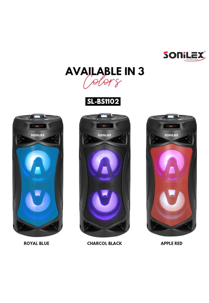 SONILEX 4" DUAL PORTABLE SPEAKER SL-BS1102FMDL