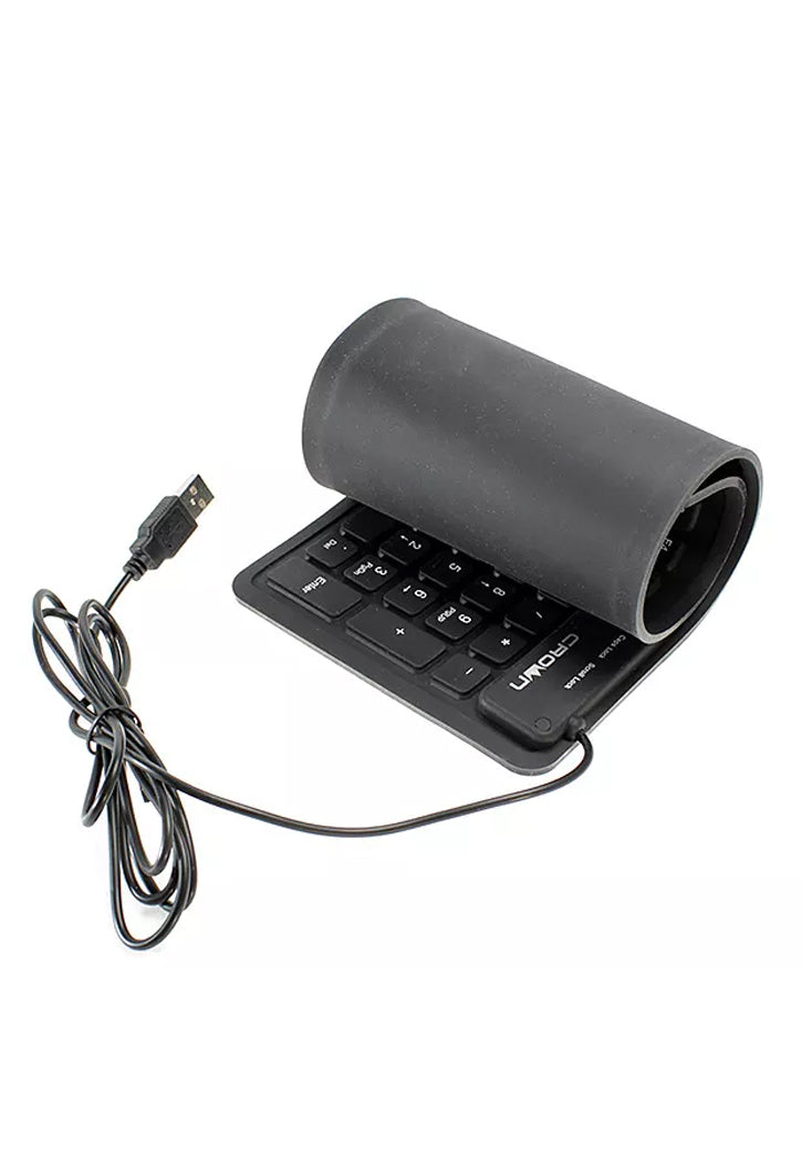كيبورد لوحة مفاتيح مطاطي من السيلكون CROWN USB SILICONE KEYBOARD