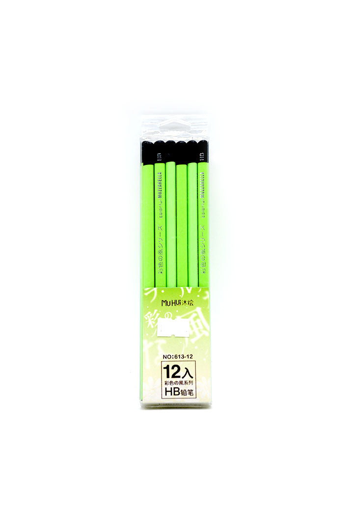 MU HUI HIGH QUALITY HB PENCIL 12PCS/PKT ASSTD