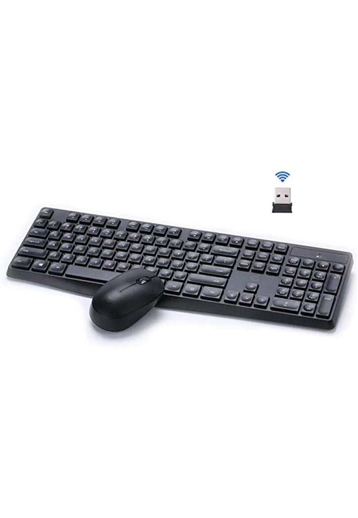 كيبورد لوحة مفاتيح مع ماوس HP WIRELESS KEYBOARD & MOUSE CS10 BLACK COMBO