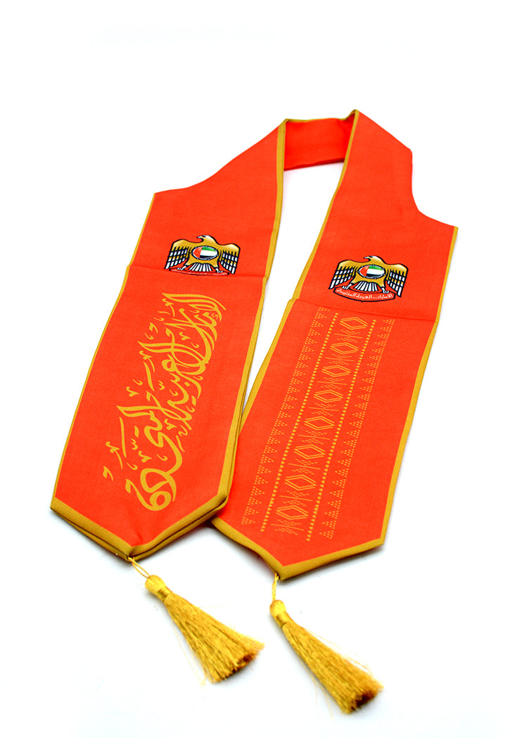 NATIONAL DAY COTTON SCARF W/FALCON PRINT ASSTD (SMALL)