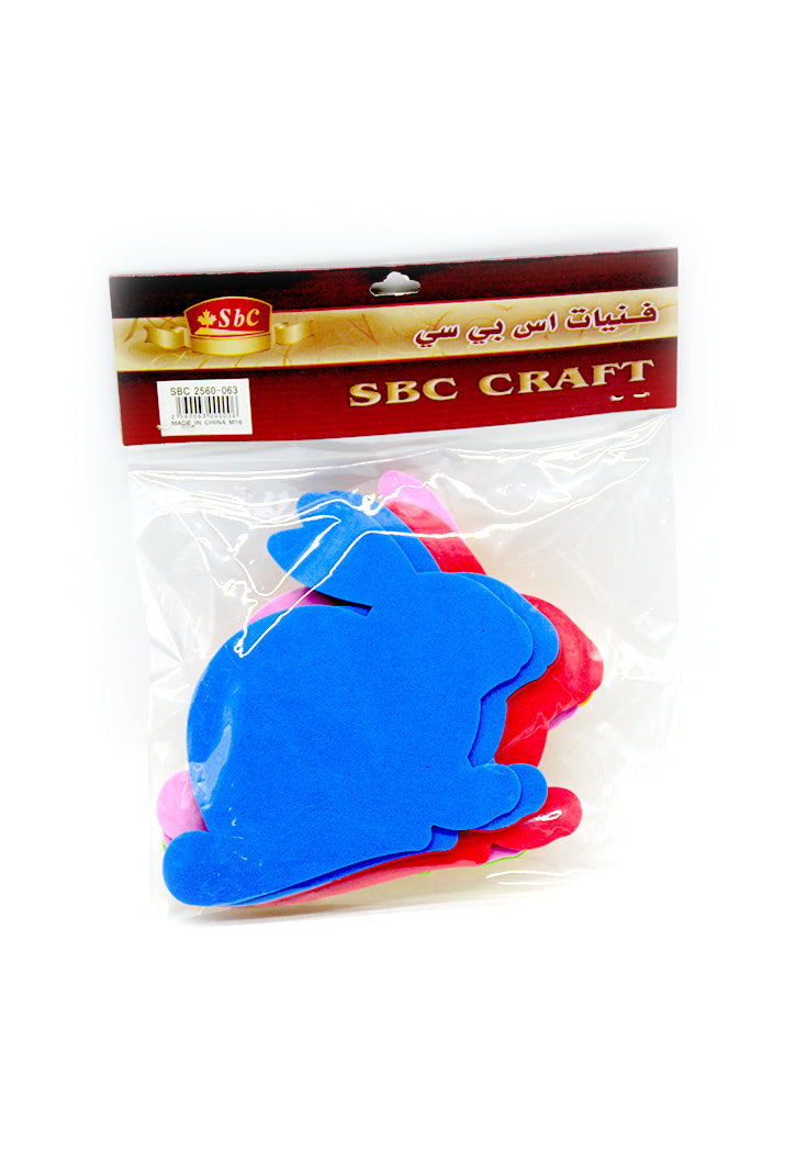 SBC EVA SPONGE SHAPES 10PC/PKT RABBIT