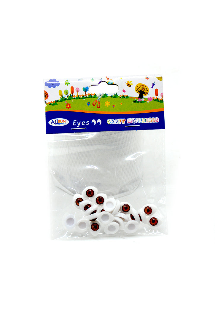 ALISUN CRAFT CERAMIC EYES 25PCS NS5387
