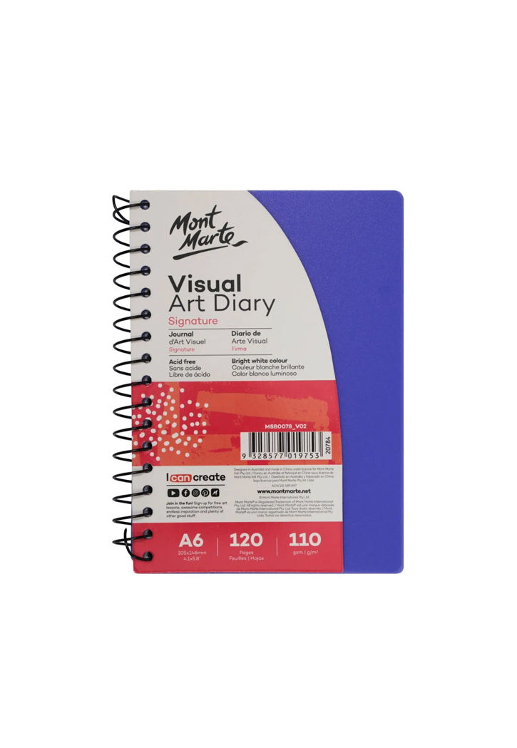 MONT MARTE SIGNATURE VISUAL ART DIARY 120SHT 110GSM A6