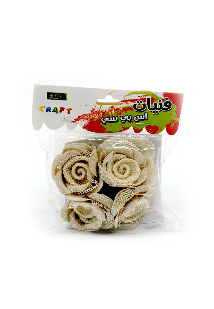 SBC NATURAL JUTE CRAFT FLOWERS 7655-176