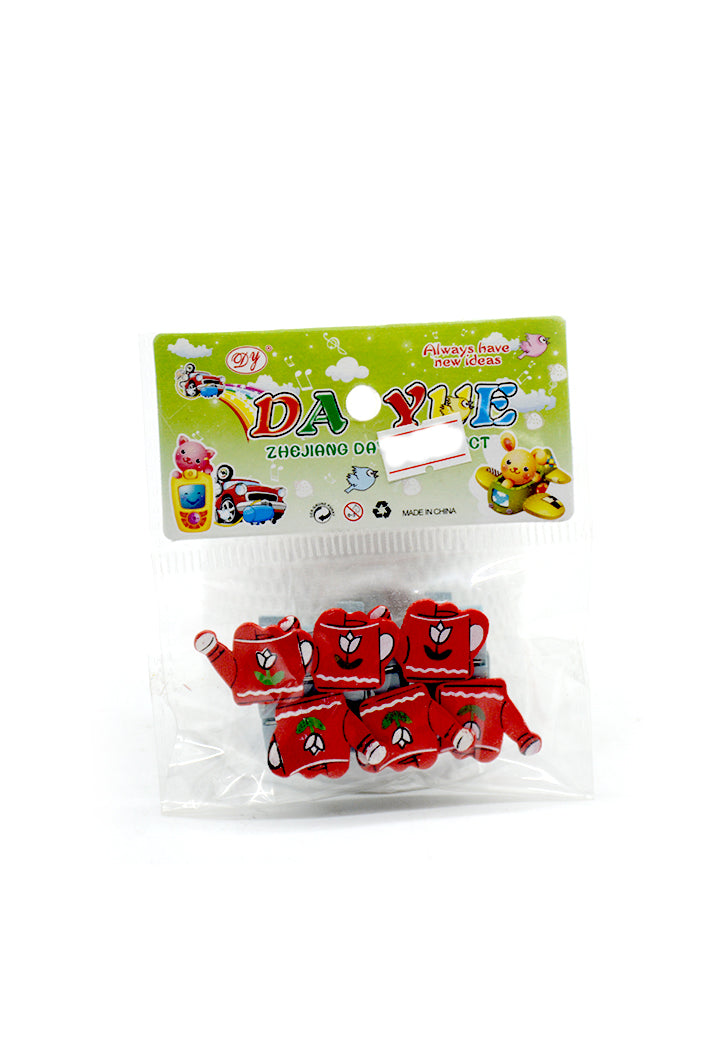 DY WOODEN CLIPS 6PCS ASSTD