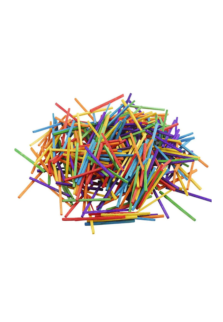 SBC CRAFT COLORFUL WOODEN STICK FOR ARTS 350PCS SET
