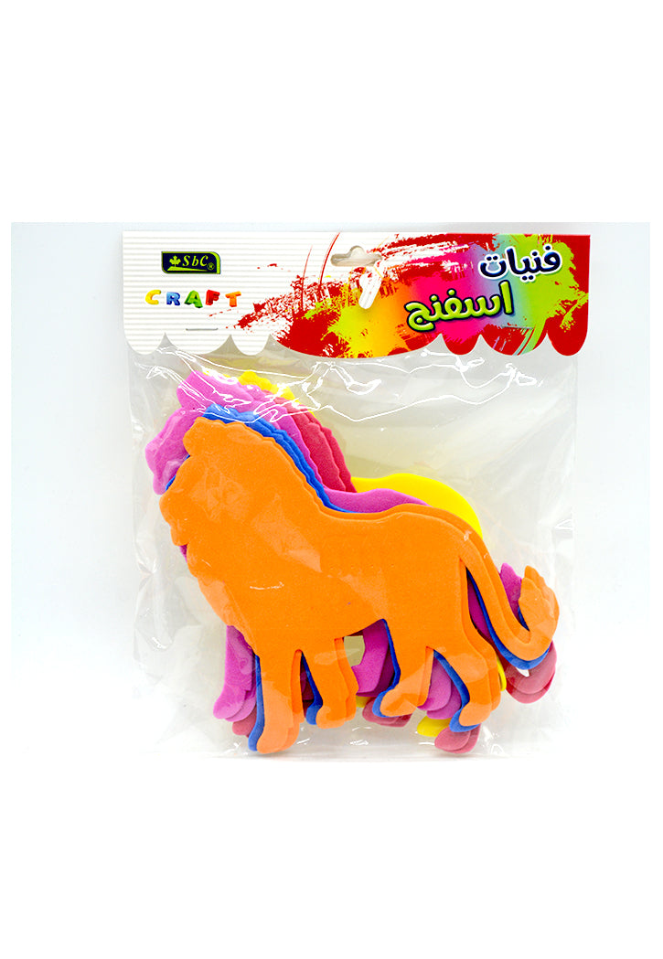 SBC EVA SPONGE SHAPES 10PC/PKT LION