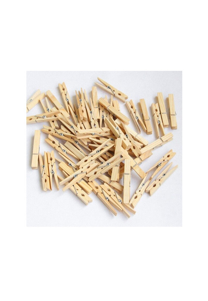 SBC WOODEN CLIP 12PCS PKT NATURAL COLOR