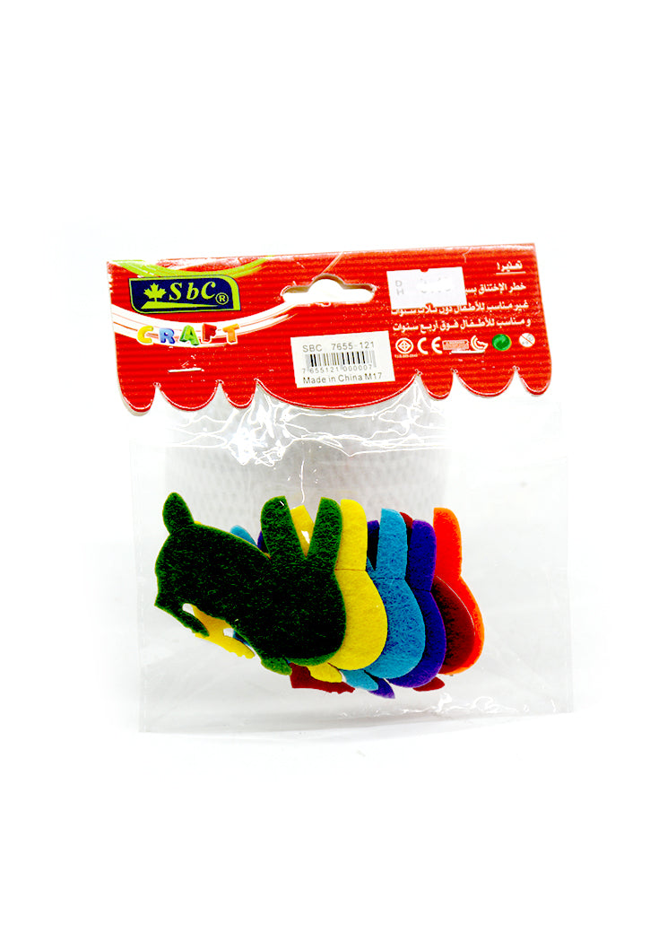 SBC CRAFT FELT ADHESIVE SHAPES RABBIT 6PCS PACK