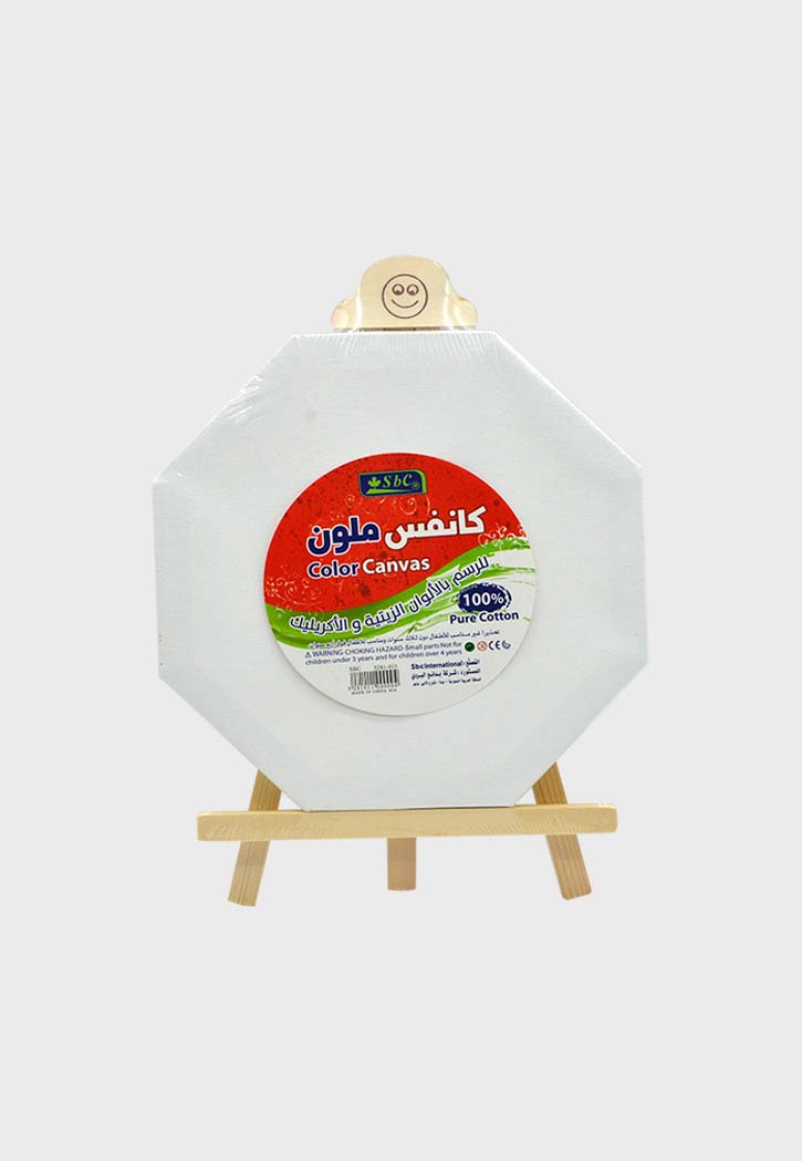 Sbc - Artist Canvas Hexagon Shape 20CM (White)