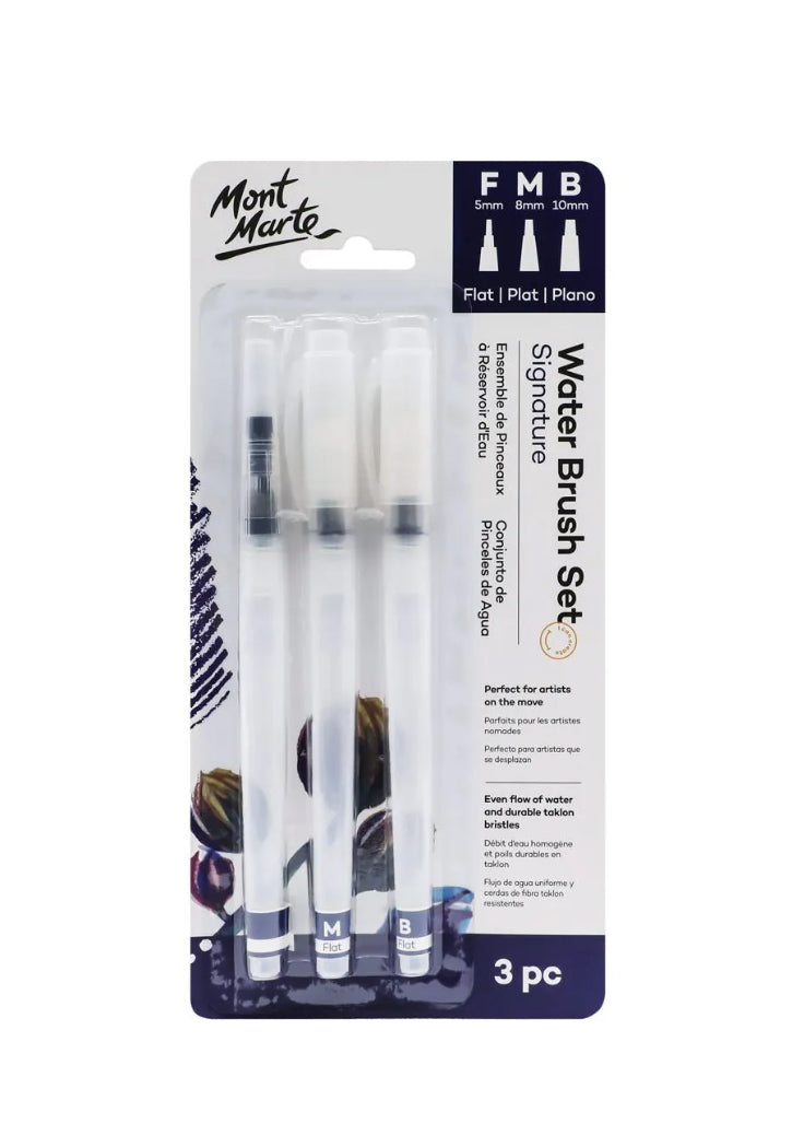 MONT MARTE SIGNATURE WATER BRUSH SET 3PCS