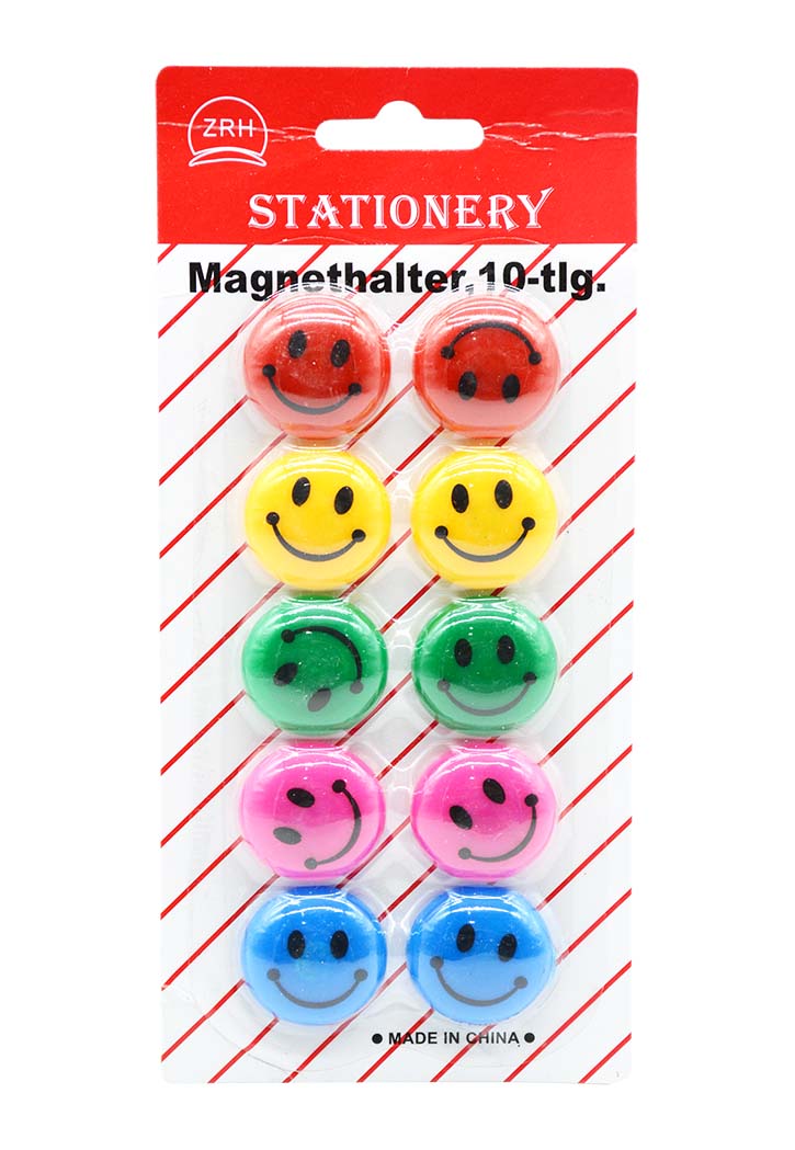 Round Smiley Face Magnet