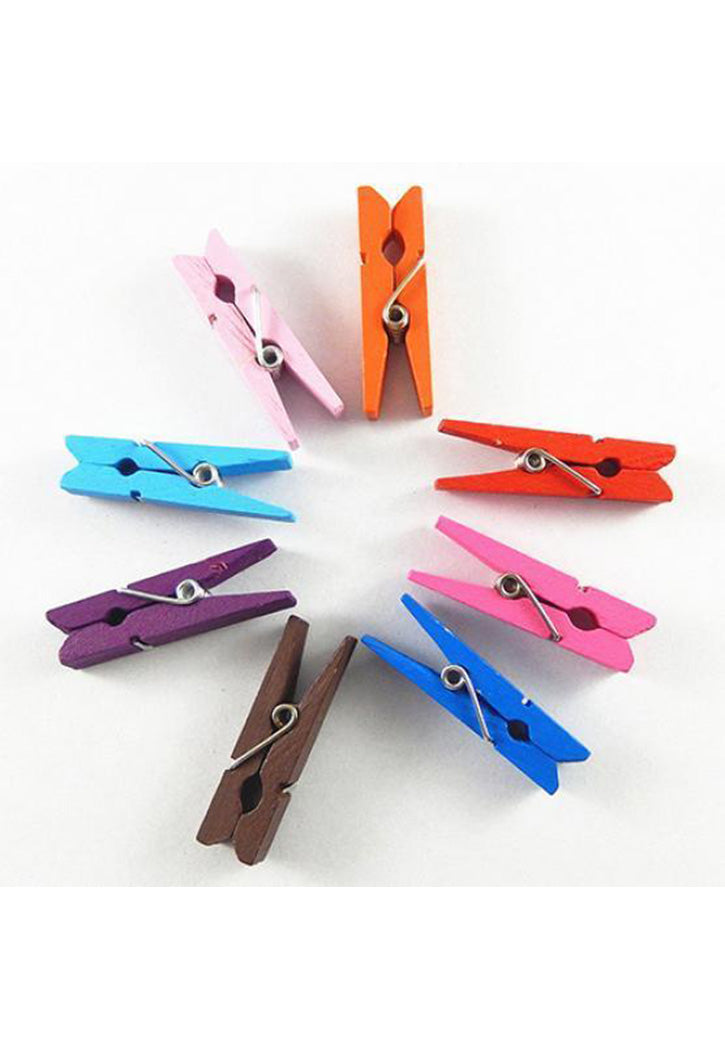CRAFTLAND WOODEN CLIP MULTI COLOR 20PCS PKT
