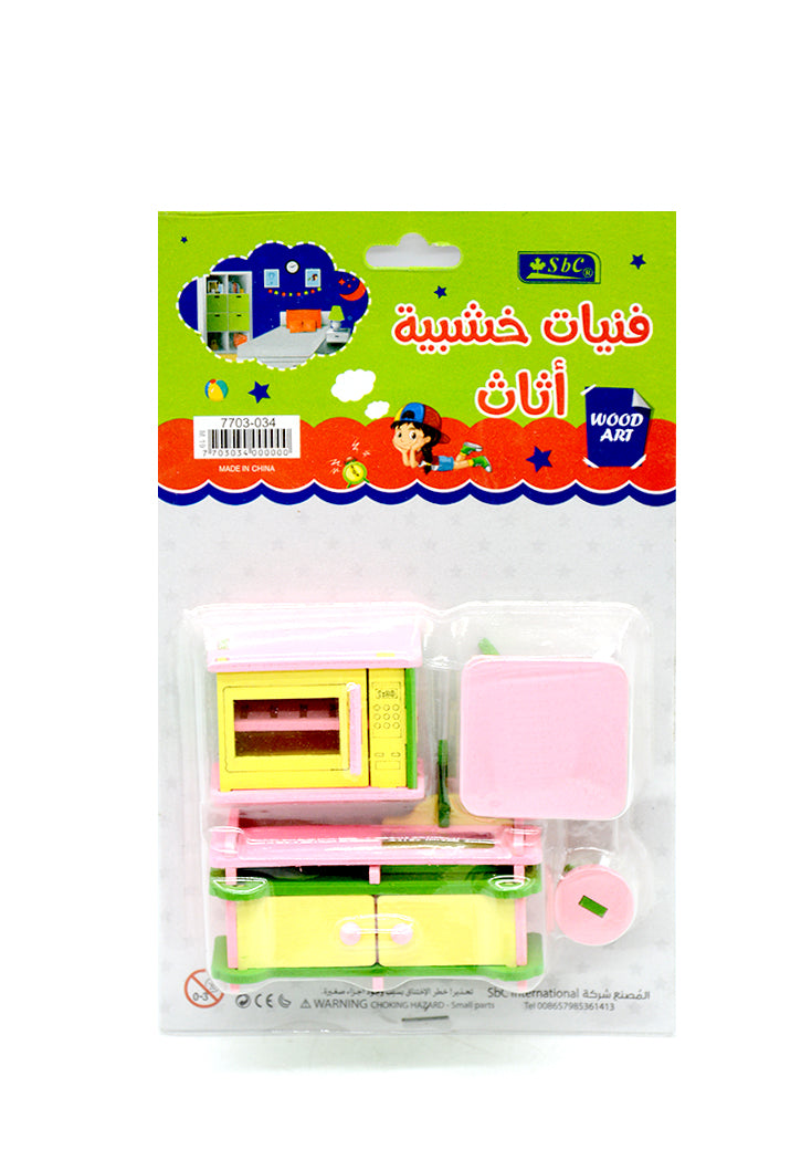 SBC CRAFT WOODEN FURNITURE 4PCS IN BLISTER 7703-034