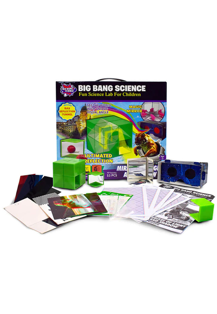 مجموعة تجارب علوم فيزيائية سحرية للأطفال BIG BANG SCIENCE-MIRACLES OF LIGHT AND SHADOW 52PCS