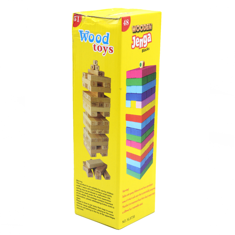 WOODEN TOYS BUILDING BLOCKS 48PCS-COLOR