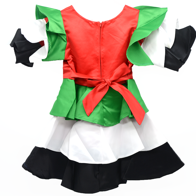 UAE FLAG LAYERS ORGANZA DRESS